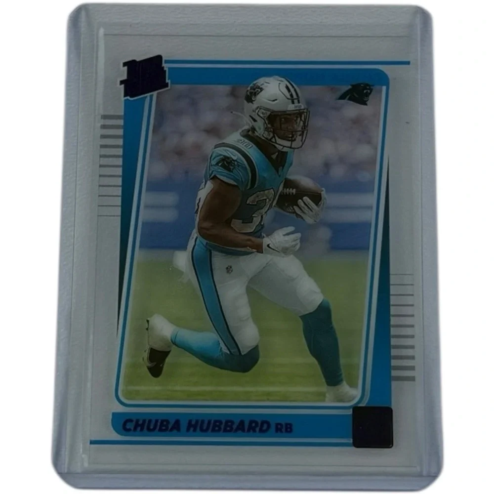 2021 Panini Clearly Donruss Rated Rookie Purple Chuba‎ Hubbard #87 Rookie RC